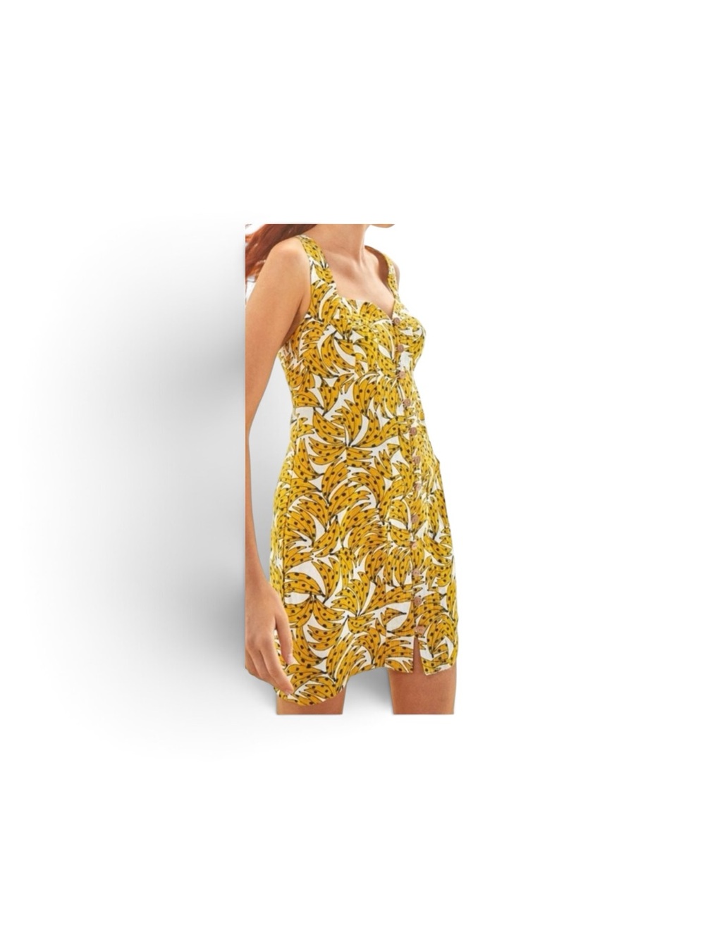FARM Rio spotted banana cross back mini dress brand new size xs